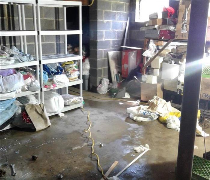 baement/garage flood damage contents wet